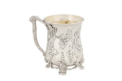 Lot 329 - A Victorian sterling silver mug, London 1857 by Messrs Barnard