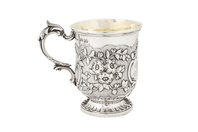 Lot 327 - An early Victorian sterling silver christening mug, London 1838 by James Charles Edington