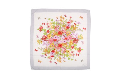Lot 18 - Gucci Ivory Floral Print Silk Scarf