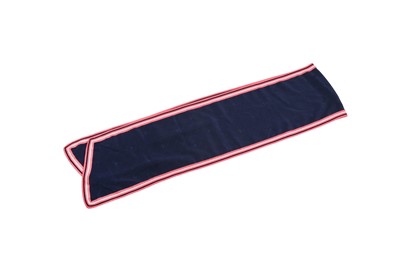 Lot 179 - Chanel Navy CC Quilted Silk Scarf
