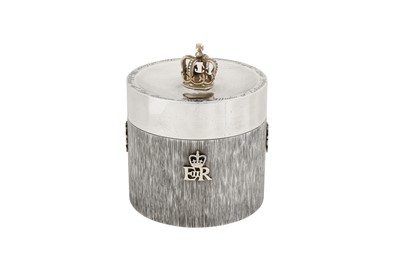 Lot 261 - An Elizabeth II sterling silver Royal commemorative box, London 1972 by Carrington & Co