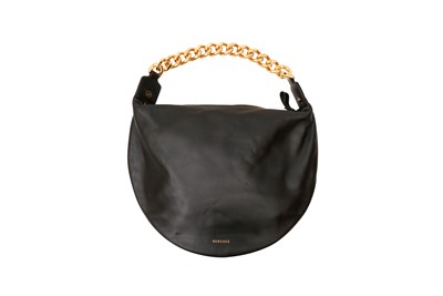 Lot 436 - Versace Black Chain Hobo Bag