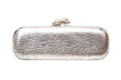Lot 600 - Alexander McQueen Metallic Silver Long Skull Clutch