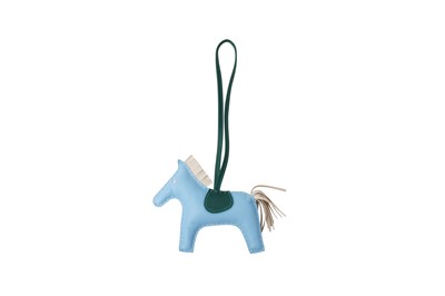 Lot 154 - Hermes Blue Aztec Swift Rodeo Charm MM