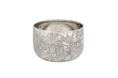 Lot 319 - A Victorian sterling silver ‘aesthetic’ sugar bowl, Sheffield 1870 by Henry Atkin