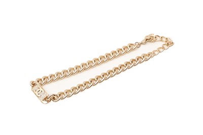 Lot 390 - Chanel CC Plaque Curb Chain Choker