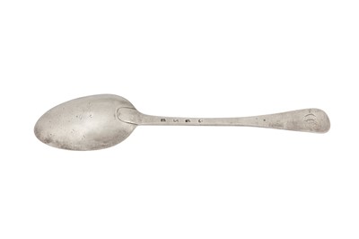 Lot 395 - A George III Scottish provincial silver tablespoon, Glasgow circa 1770 by Adam Graham (active 1763-1818)