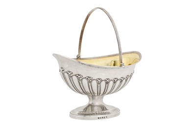 Lot 429 - A George III sterling silver sugar basket, London 1795 by Daniel Pontifax