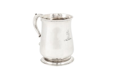 Lot 460 - A George II sterling silver third pint mug, London 1741 by Thomas Rush (this mark reg. 18th June 1739)