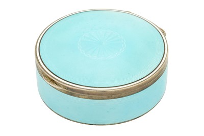 Lot 31 - An early 20th century Austrian 900 standard silver and guilloche enamel box, Vienna circa 1910 by Georg Adam Scheid (1838-1921, reg. 1882)