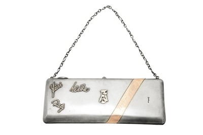 Lot 181 - An early 20th century Estonian 84 zolotnik silver purse, Talinn dated 1927 by August Reismann