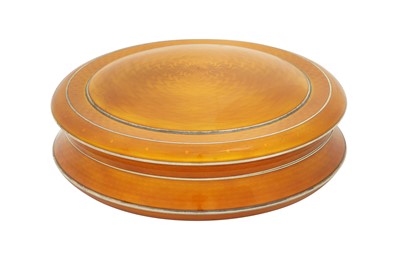 Lot 32 - A large early 20th century Norwegian sterling silver gilt and guilloche enamel box, Oslo circa 1920 by David Anderson