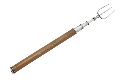 Lot 233 - A George III sterling silver telescopic toasting fork, Sheffield 1801 by George Cooper and Co