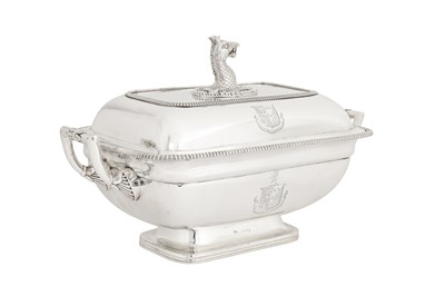 Lot 383 - A George III sterling silver soup tureen, London 1806 by William Bennett (reg. 1st June 1796, died 1825)