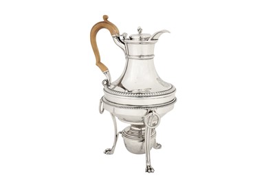 Lot 382 - A George III sterling silver coffee pot or biggin on stand, London 1804/06 by Paul Storr (1771-1844, first reg. 12th Jan 1793)