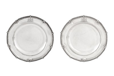Lot 352 - King of Hanover Ernest Augustus, 1st Duke of Cumberland and Teviotdale - A pair of Victorian Royal sterling silver second course dishes, London 1841 by messrs Barnard