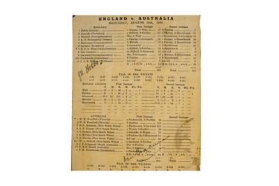 Lot 454 - Cricket Interest.- The Ashes, 1930, Don Bradman & Jack Hobbs