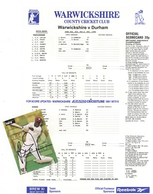 Lot 456 - Cricket Interest.- Brian Lara 501 not out
