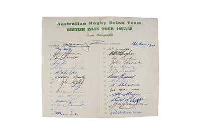 Lot 490 - Rugby Interest.- Australia To British Isles 1957-1958