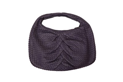Lot 23 - Bottega Veneta Purple Intrecciato Large Pleated Hobo