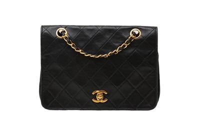 Lot 458 - Chanel Black Single Full Flap Bag