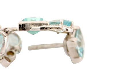 Lot 37 - A PAIR OF AQUAMARINE AND DIAMOND PENDENT EARRINGS BY CARTIER, CIRCA 1935