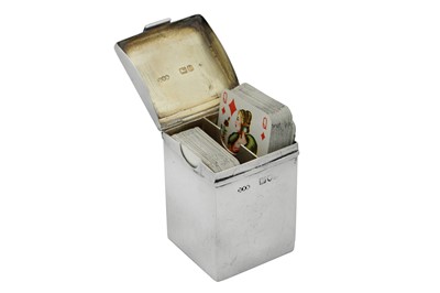 Lot 35 - A Victorian sterling silver miniature playing cards box, London 1898 by Henry Stuart Brown