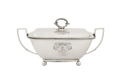 Lot 380 - A George III sterling silver sauce tureen, London 1805 by Thomas Robins