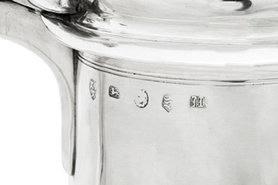 Lot 420 - A George II provincial sterling silver tankard, Newcastle 1738 by James Kirkup (active c.1713 to 1753, d.1753)