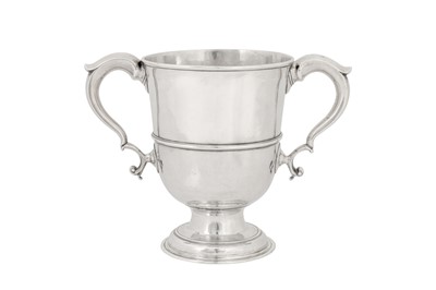 Lot 417 - A George II provincial sterling silver twin handled cup, Newcastle 1747 by Isaac Cookson (free. 1728, d. 1754)