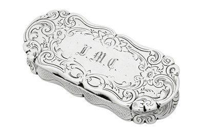 Lot 16 - A Victorian sterling silver snuff box, Birmingham 1869 by Frederick Marson