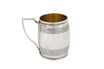 Lot 422 - A George III sterling silver christening mug, London 1809 by Rebecca Emes and Edward Barnard