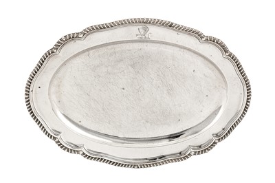 Lot 433 - Harlaxton - A George II sterling silver meat dish, London 1752 by Edward Wakelin (reg. 17th Nov 1747)