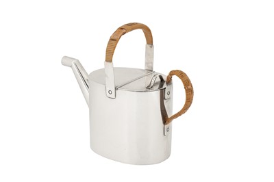 Lot 243 - A Victorian sterling silver novelty teapot, London 1896 by Hukin and Heath