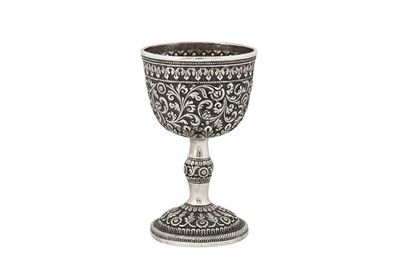 Lot 112 - A late 19th century Anglo - Indian silver small cup, Cutch with import marks for Birmingham 1891 by Colen Hewer Cheshire