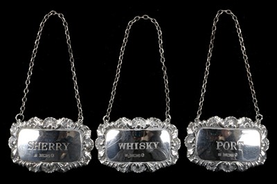 Lot 285 - Set of three vintage Queen Elizabeth II Silver...
