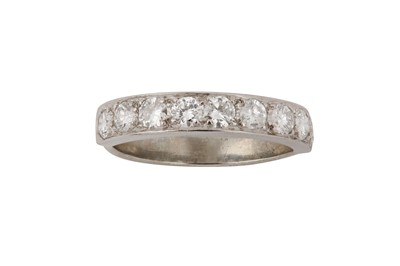 Lot 74 - A HALF DIAMOND ETERNITY RING