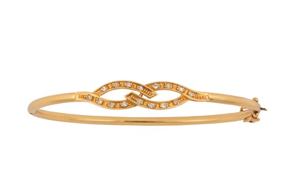 Lot 57 - A DIAMOND BANGLE