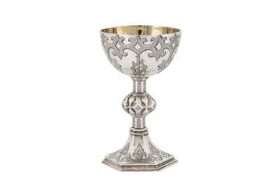 Lot 335 - A Victorian sterling silver traveling communion cup, London 1854 by George Angell