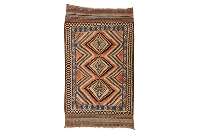 Lot 309 - AN ANTIQUE QASHQAI KILIM, SOUTH-WEST PERSIA