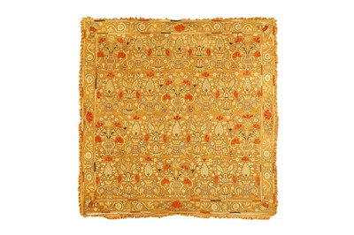 Lot 337 - A FINE GREEK EMBROIDERED PANEL WITH AVIARY MOTIFS