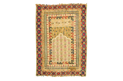 Lot 310 - A GREEK EMBROIDERED PRAYER MAT