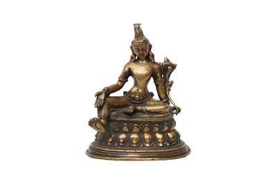 Lot 691 - A NEPALESE BRONZE FIGURE OF PADMAPANI