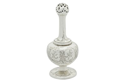 Lot 354 - An unusual Victorian sterling silver novelty pepper pot, London 1845 by Charles Thomas Fox and George Fox