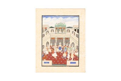 Lot 480 - RAMA LIFTING AND STRINGING LORD SHIVA'S BOW AT KING JANAKA'S COURT