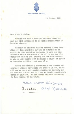 Lot 382 - Charles III, King of the United Kingdom & Diana Princess of Wales
