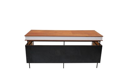Lot 326 - UNKNOWN (DANISH) A MID-CENTURY TEAK AND EBONISED DESK