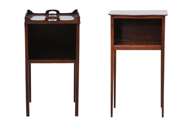 Lot 518 - A GEORGE III MAHOGANY TRAY TOP NIGHT STAND