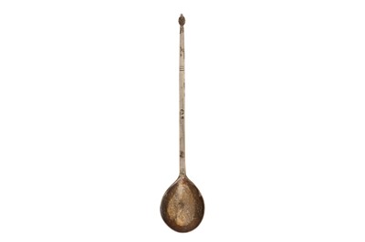 Lot 317 - A MID-19TH CENTURY OTTOMAN TURKISH SILVER SHERBET SPOON, TUGHRA OF SULTAN ABDUL MECID (1839-61)