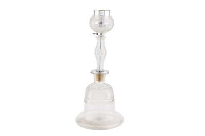 Lot 450 - A COMPLETE OSLER-STYLE BRILLIANT-CUT CLEAR GLASS HUQQA SET MADE FOR THE INDIAN EXPORT MARKET